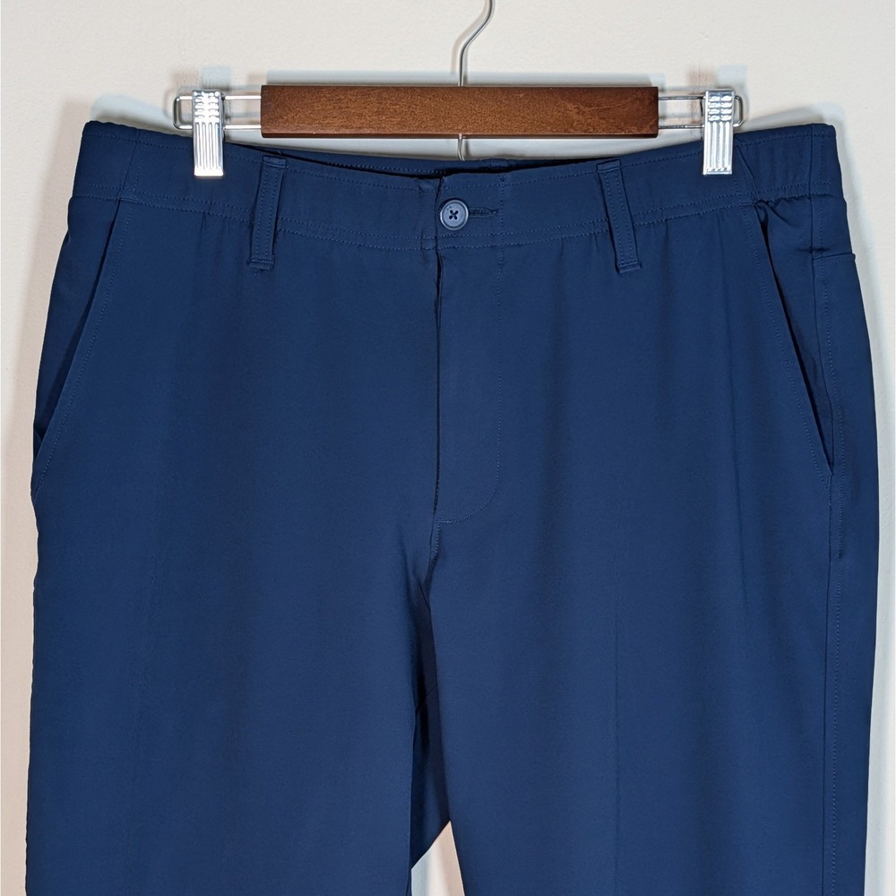 Under Armour Mens Navy Blue Golf Pants 36x34 Performance Stretch *Measures 34x32